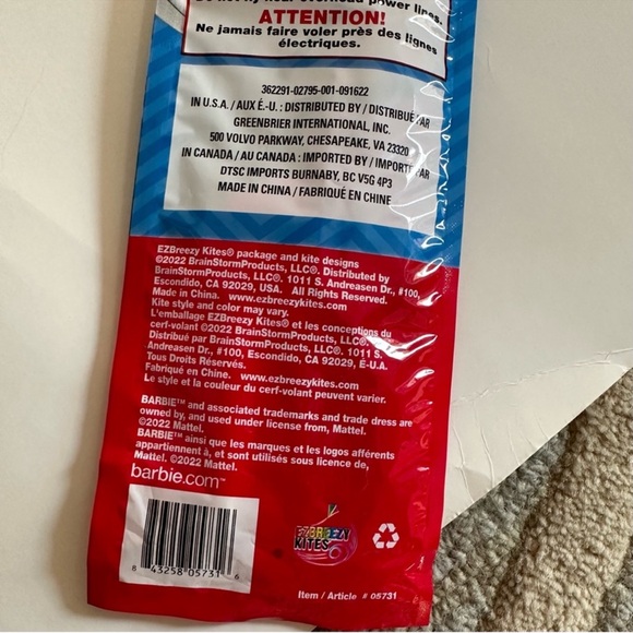 BARBIE 26" DIAMOND SHAPE STRINGS TAIL SOURING FLYING KITE - Picture 4 of 7